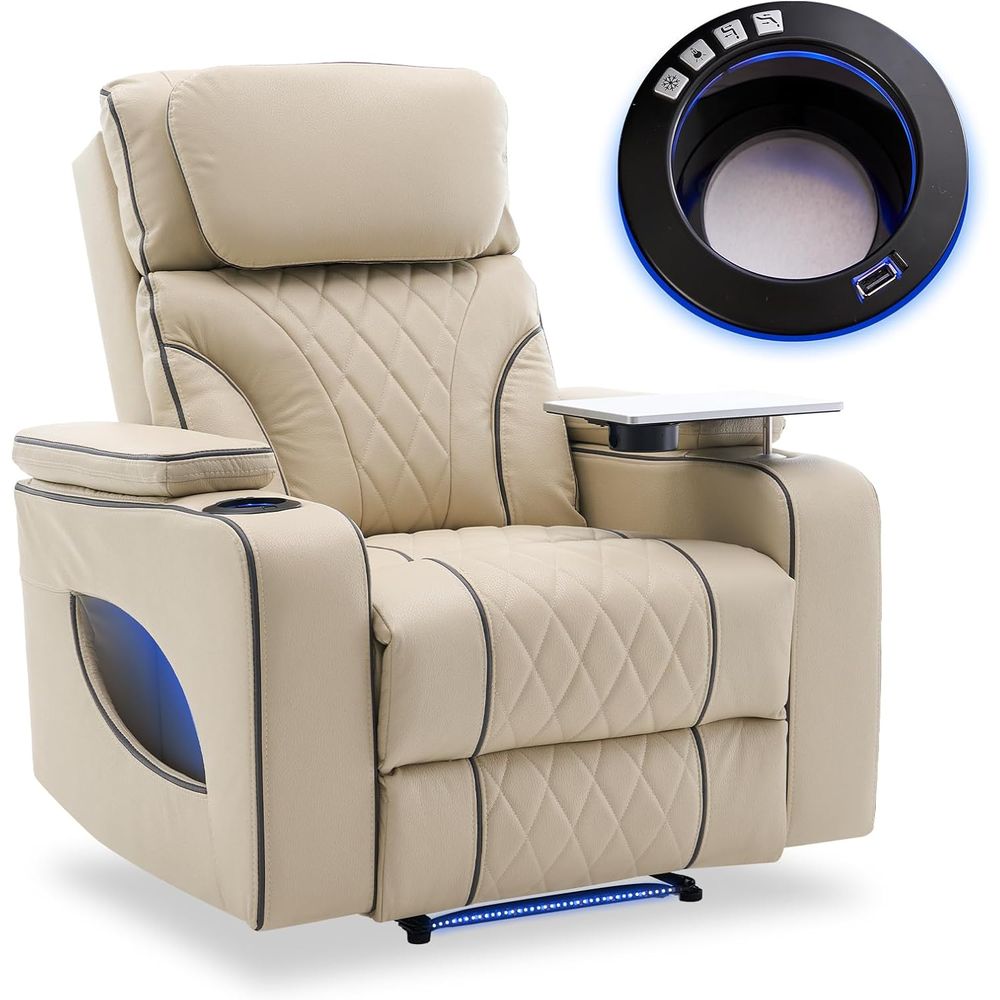 Massage - Fauteuil inclinable de luxe avec chauffage,