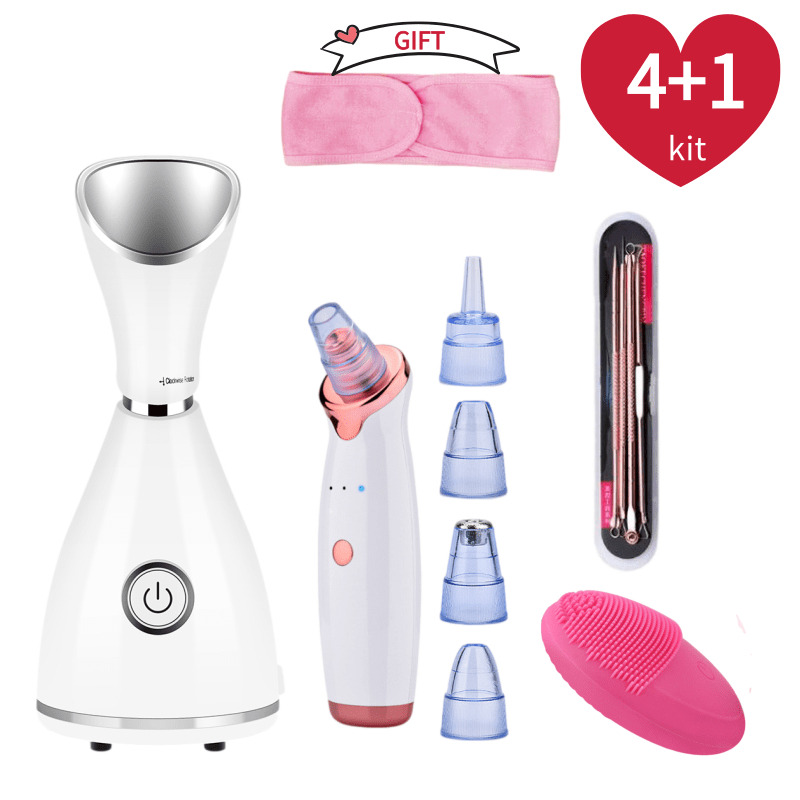 Silicone Face Scrubber Electric - Vaporisateur Facial Nano ionique, vapeur chaude,