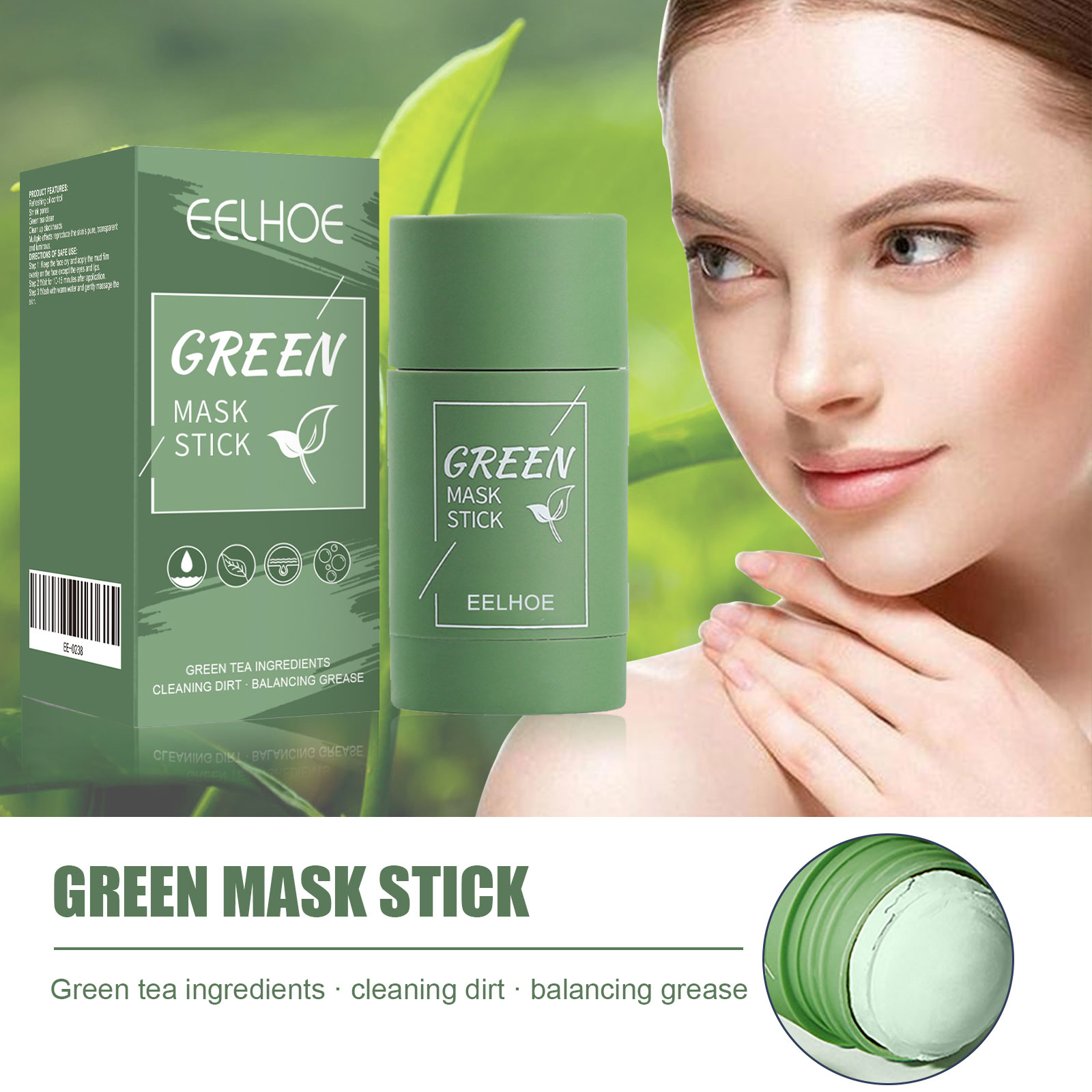 Green Tea Cleansing Clay Mask - Masque Solide au Thé Vert -