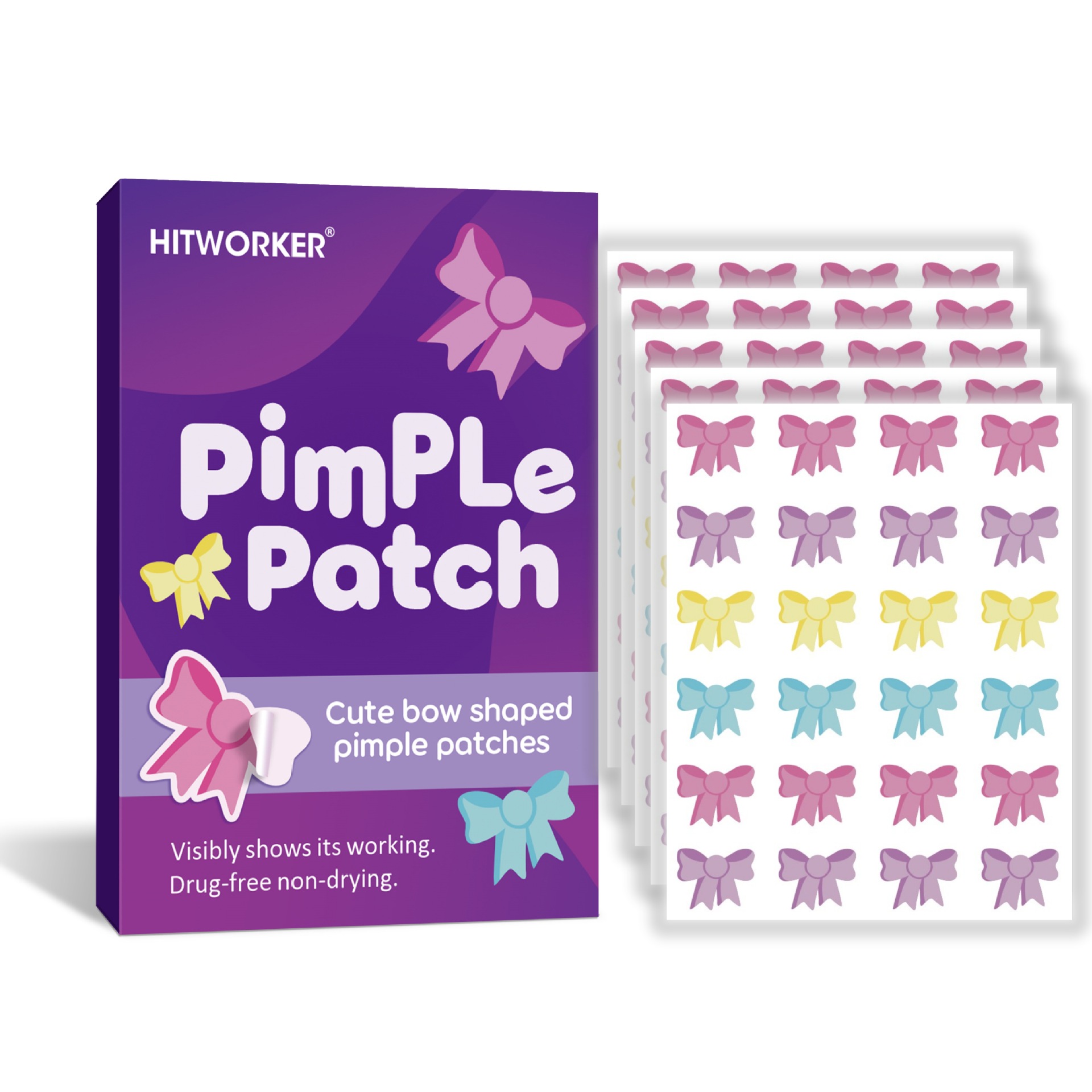 Hydrocolloid Pimple Patch - 120 Patchs Anti-Acné en Forme de