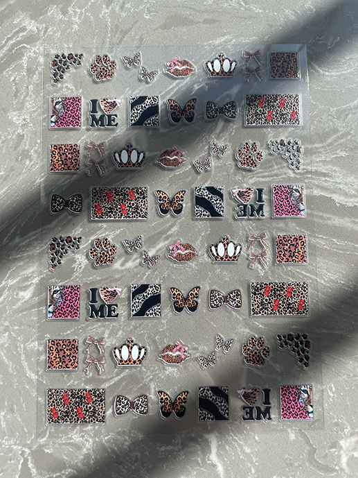 Nail Art - Mini autocollants en PVC à motifs