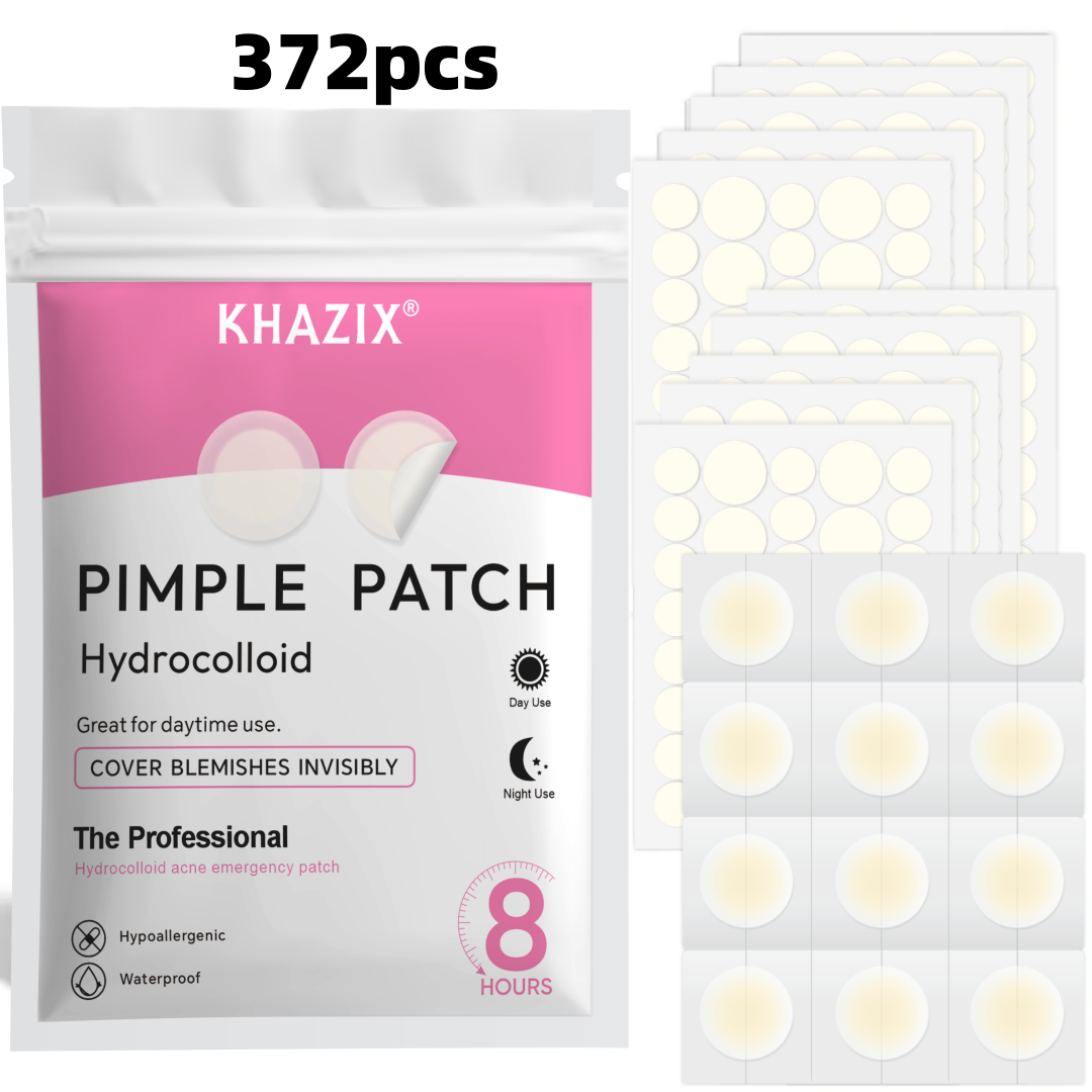Hydrocolloid Pimple Patch - 372 Patchs Hydrocolloïdes pour l'Acné, Autocollants