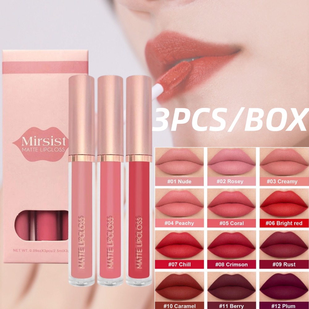 Matte Velvet Lip Tint Long Lasting - Rouge à lèvres velours mat, brillant
