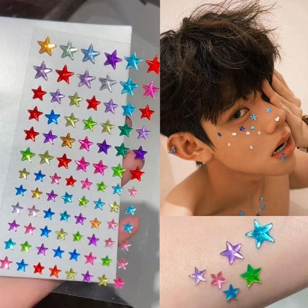 Nail Art - Strass autocollants pour le visage, autocollants