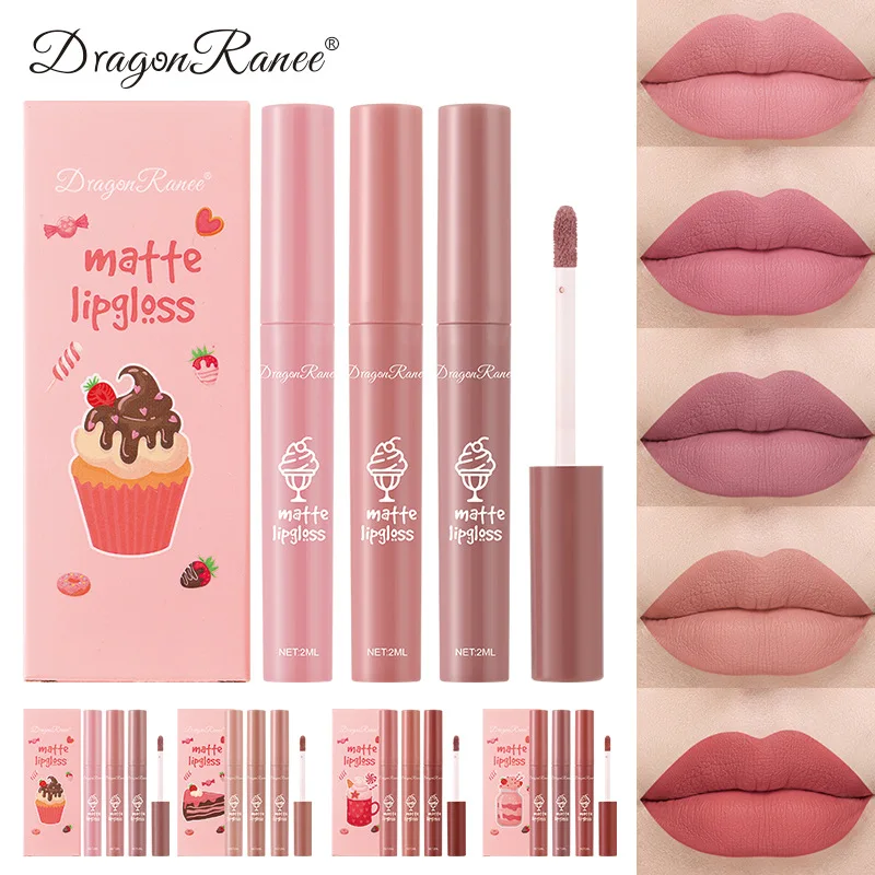 Matte Velvet Lip Tint Long Lasting - Lot de 3 rouges à lèvres