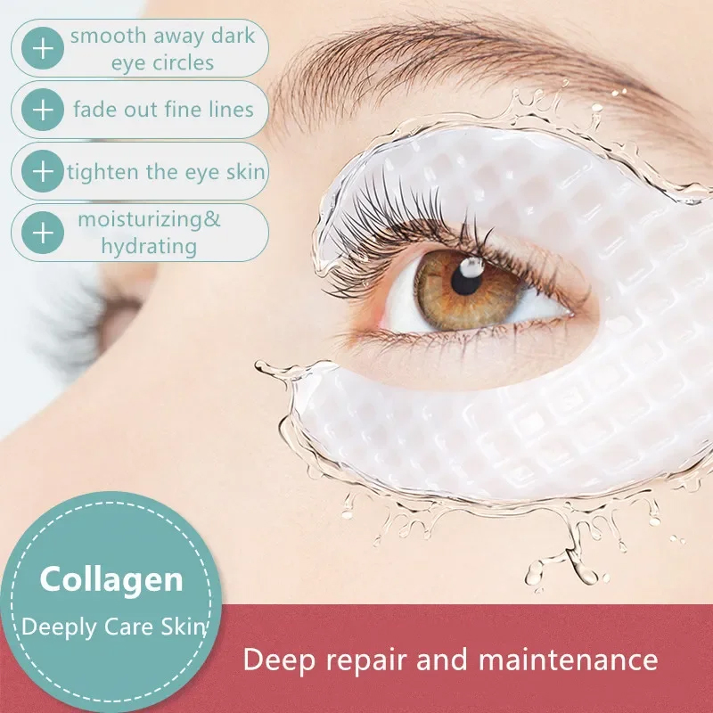 Collagen Under Eye Patches - Patchs anti-rides pour les yeux, masque