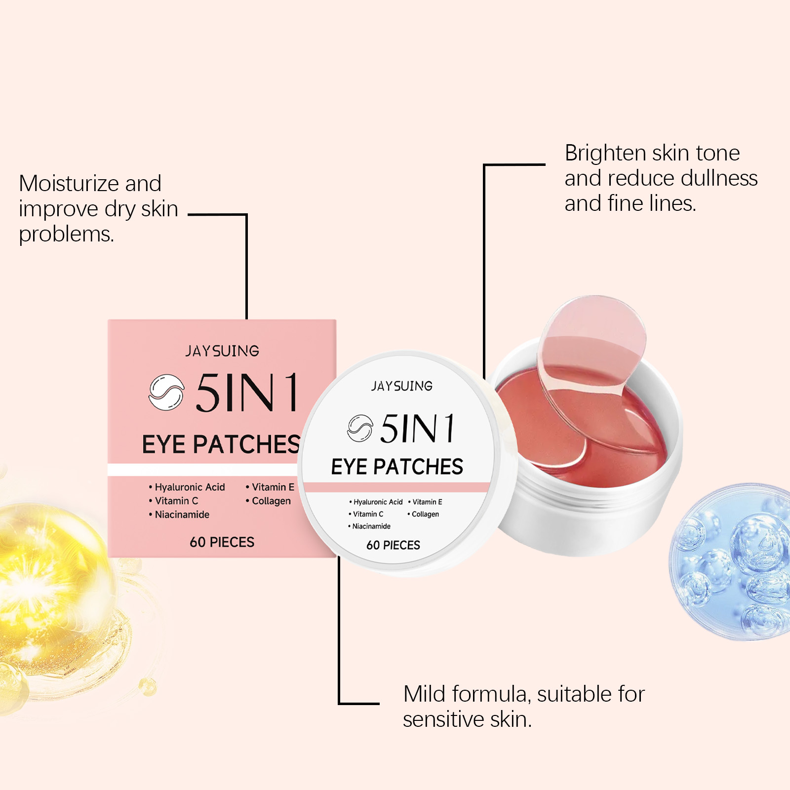 JAYSUING Patchs pour les yeux  - Collagen Under Eye Patches avis et prix