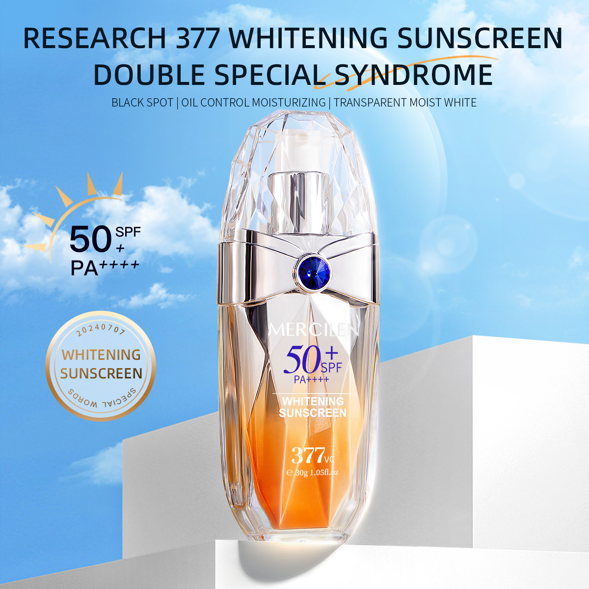 Crème solaire Mercilen 30g, Sp - Spf 50 Waterproof Sunscreen avis et prix