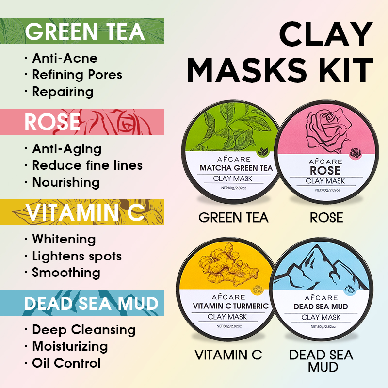 Ensemble de 4 masques faciaux  - Green Tea Cleansing Clay Mask avis et prix