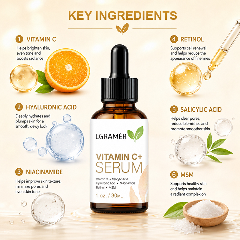 Sérum facial à la vitamine C+  - Hyaluronic Acid Facial Serum avis et prix