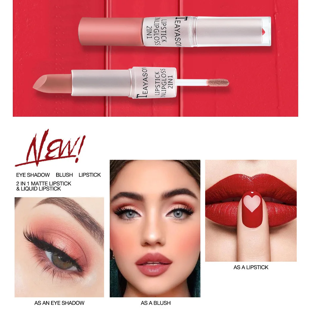 Rouge à lèvres rose 2 en 1, br - Matte Velvet Lip Tint Long Lasting avis et prix