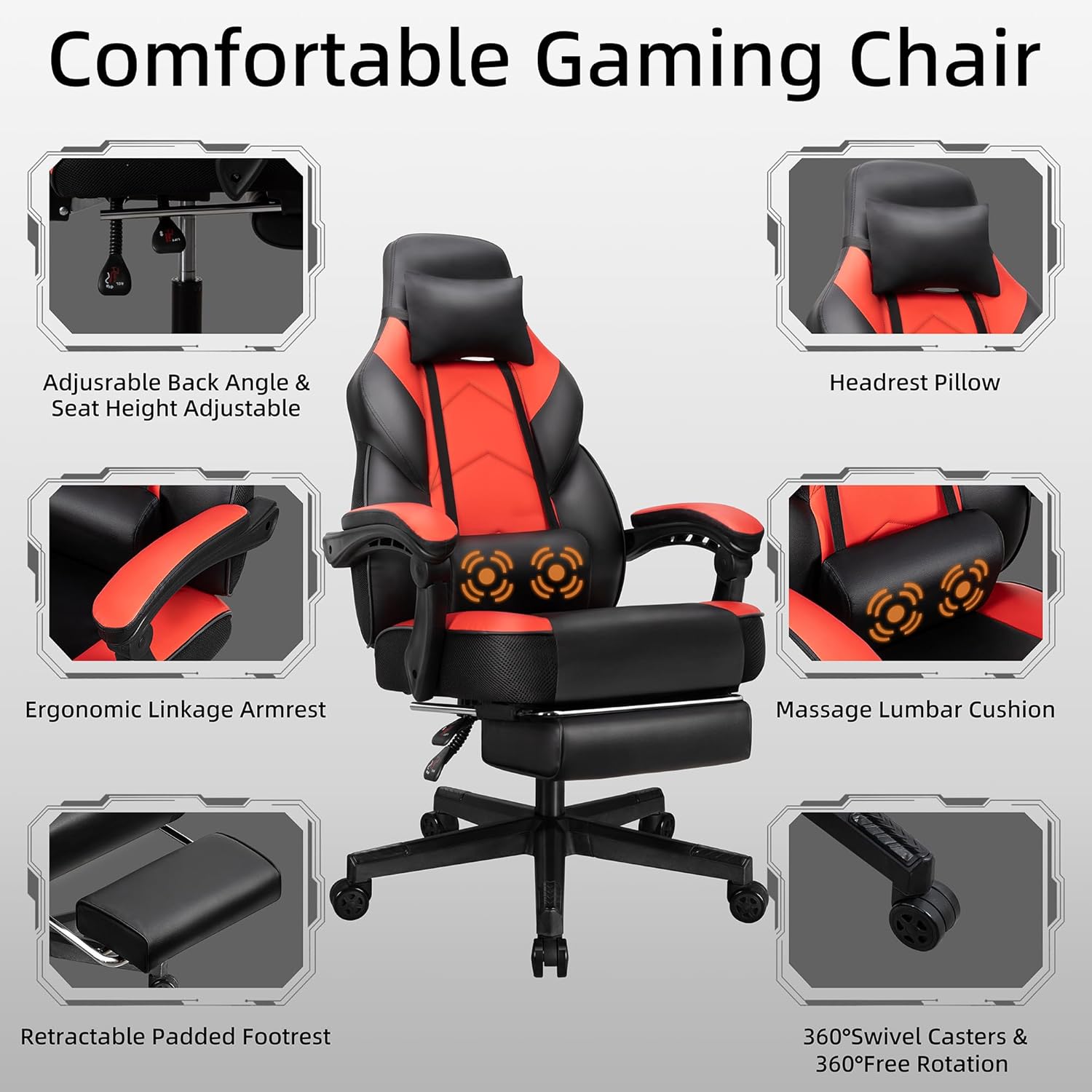 Chaise de jeu avec repose-pied - Massage avis et prix
