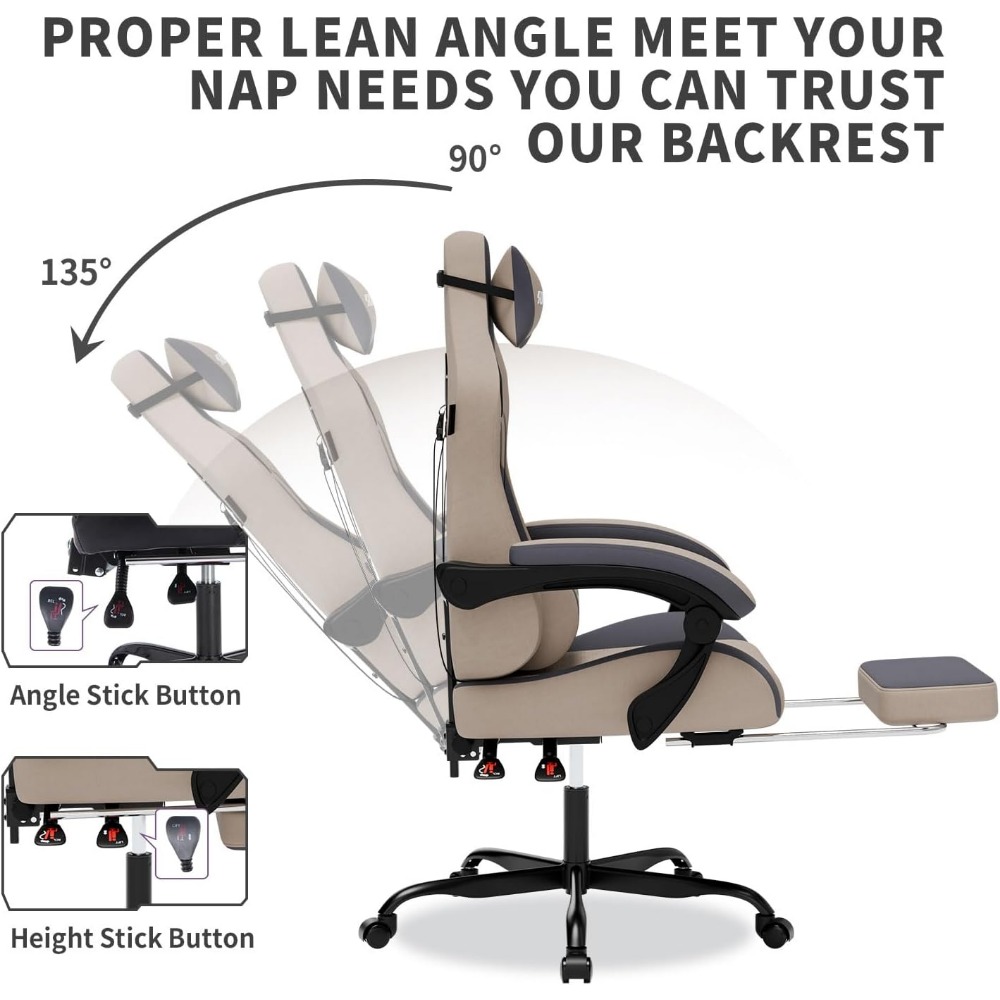 Chaise de jeu ergonomique avec - Massage avis et prix
