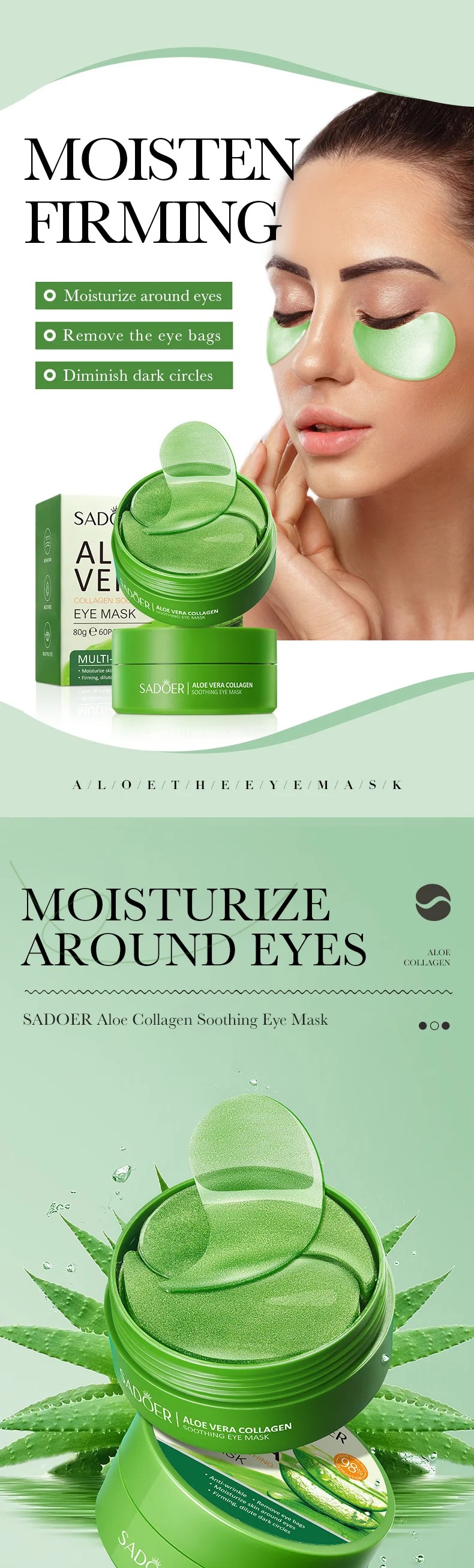 Masque pour les yeux au collag - Collagen Under Eye Patches avis et prix